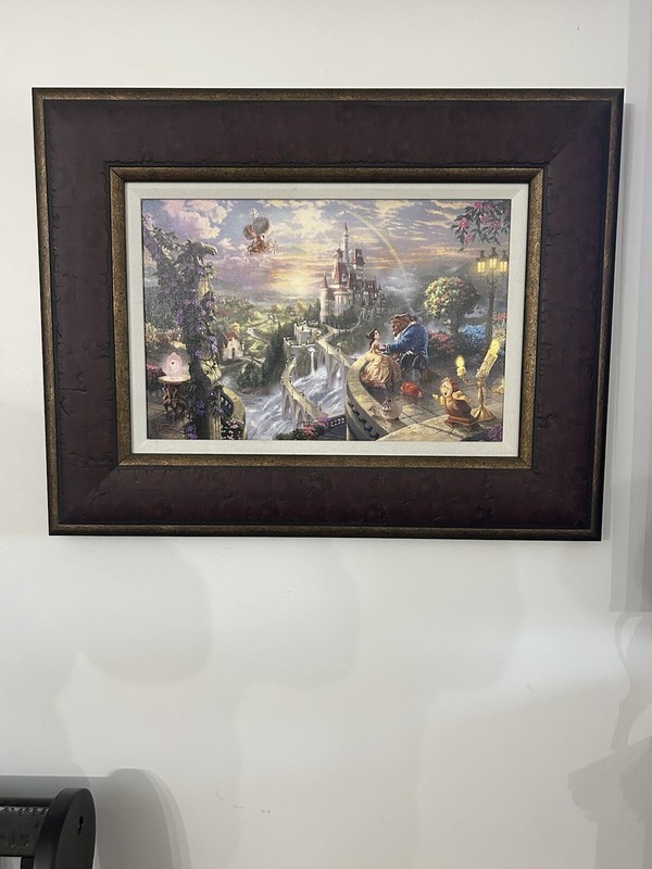 Beauty And The Beast “Falling In Love” Thomas Kinkade 2010 12” X 18”