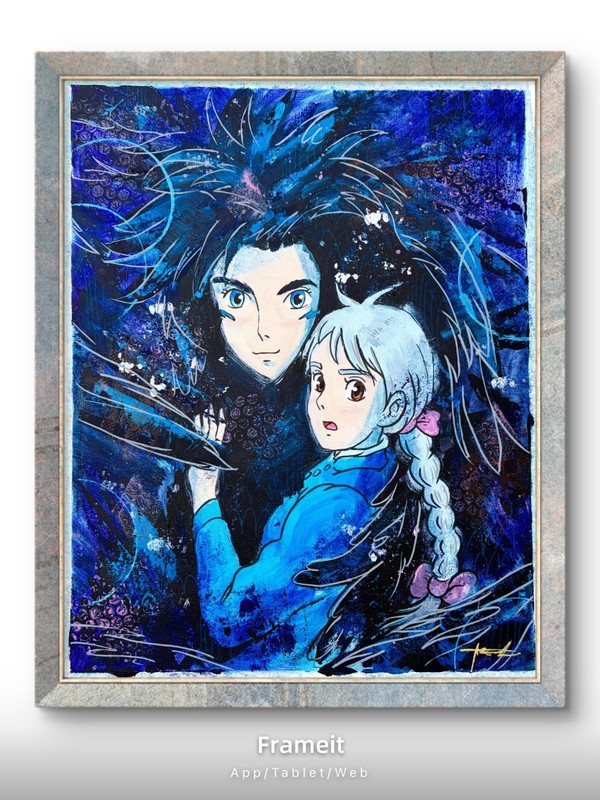 Original Howl’s Moving Castle Painting By Alannah Dyer- Acrylic 16×20 in. Ghibli
