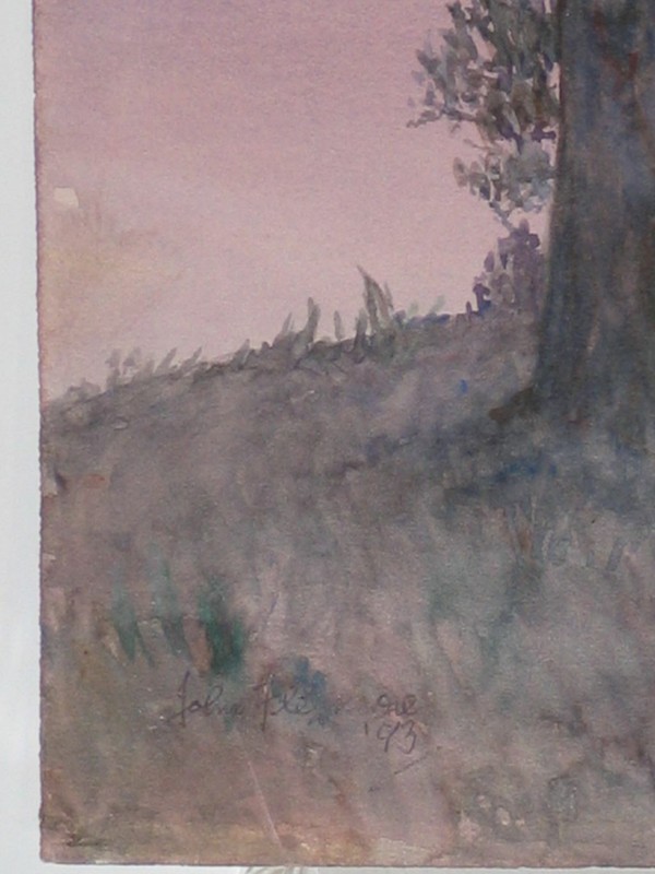 John Flexmore Watercolour, ‘Moonlit Landscape’, Unframed gallery