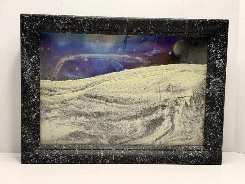 Sand Graphics By Lyon Design 1993 Shadow Box Sand Sculpture Glow In The Dark