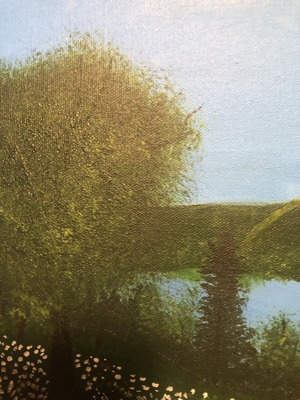 Handmade Acrylic Landscape Meadow Acrylic Painting Wall Art Gift gallery