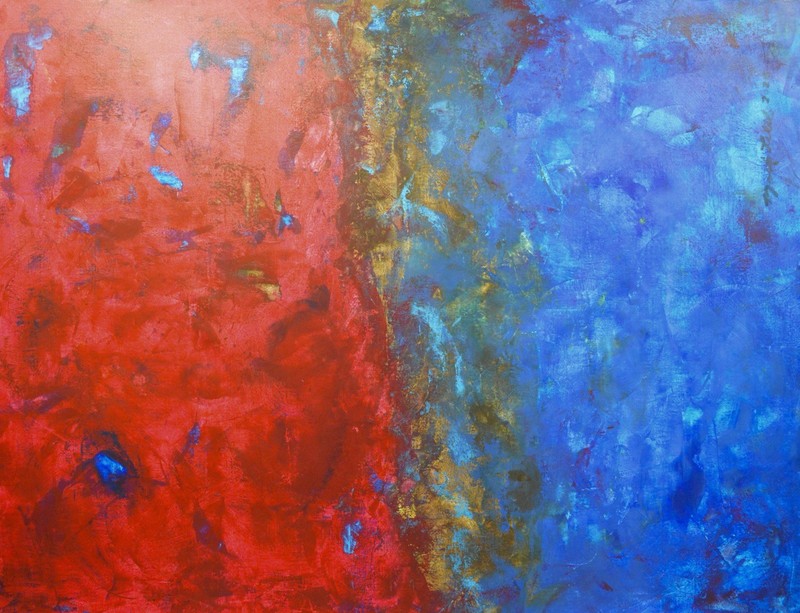 Mark Little Original Giant Profesional Painting 84”X62” (7 Foot) Abstract Modern gallery