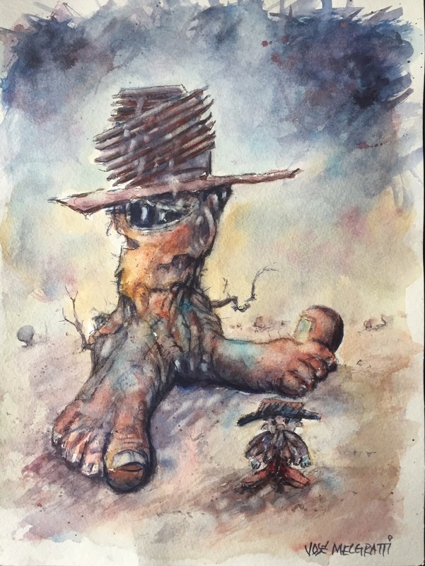 Original Painting in Watercolor «Fantasy Friends» 9″ x 12″ NOT A PRINT