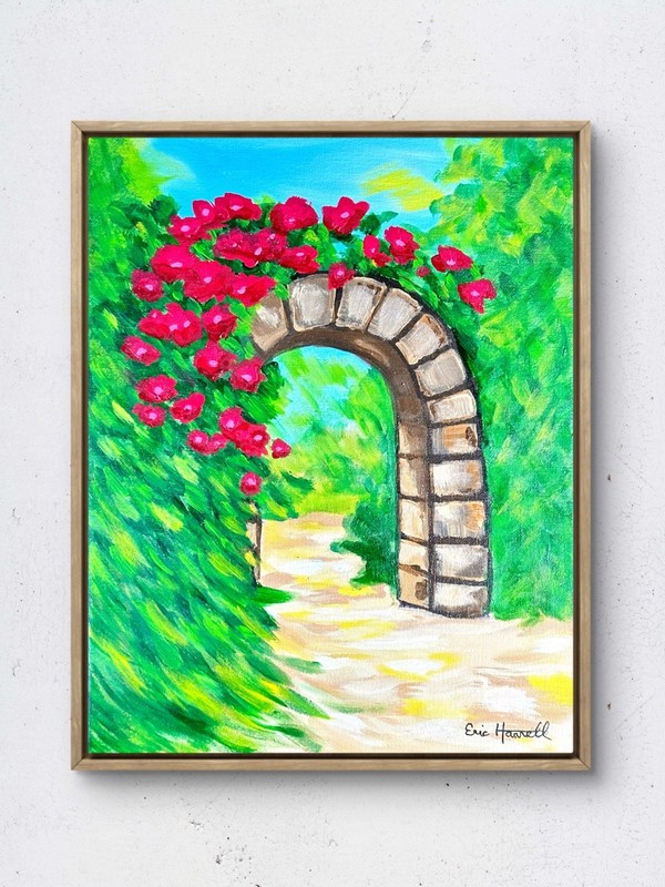 Original Flower Art 14x11 Canvas Modern Impressionist Floral Painting Signed