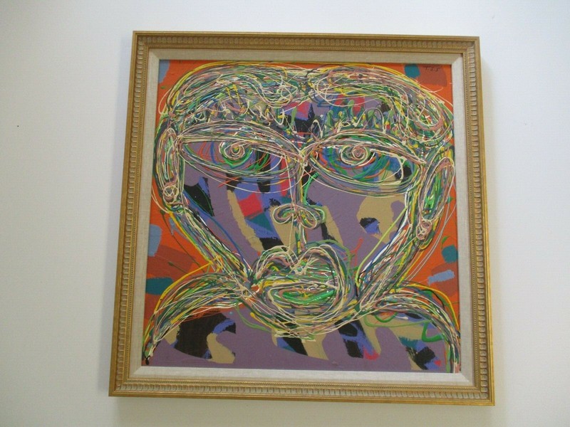 24″ TSS PAINTING CONTEMPORARY MODERNIST AMERICAN ABSTRACT PORTRAIT EXPRESSIONIST