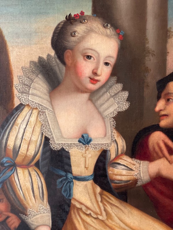 18th CENTURY OLD MASTER PAINTING PORTRAIT of THE FORTUNE TELLER MASTERPIECE Oil gallery