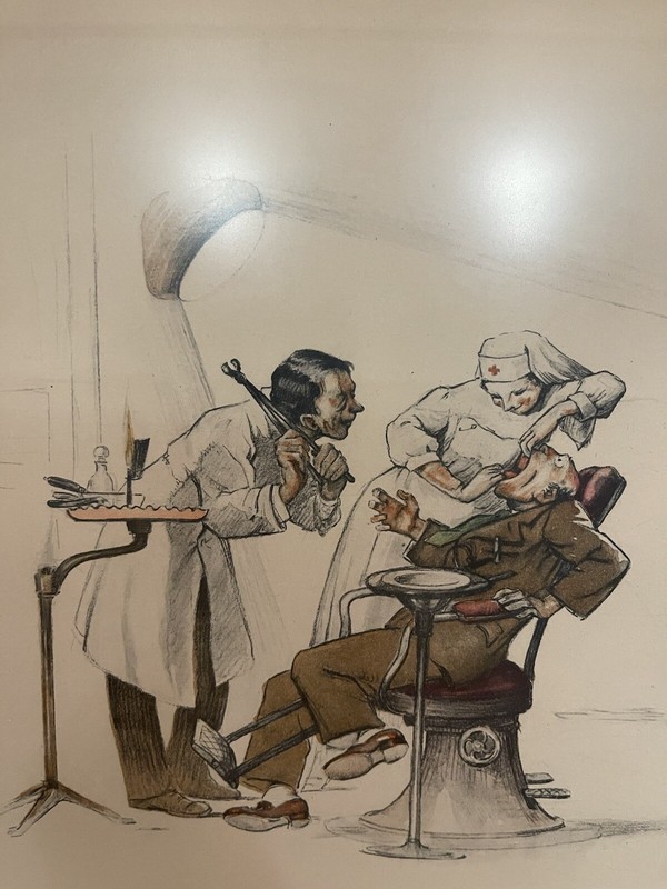 Gaston Hoffmann Dental - Tooth Extraction - Satire Lithograph Signed gallery
