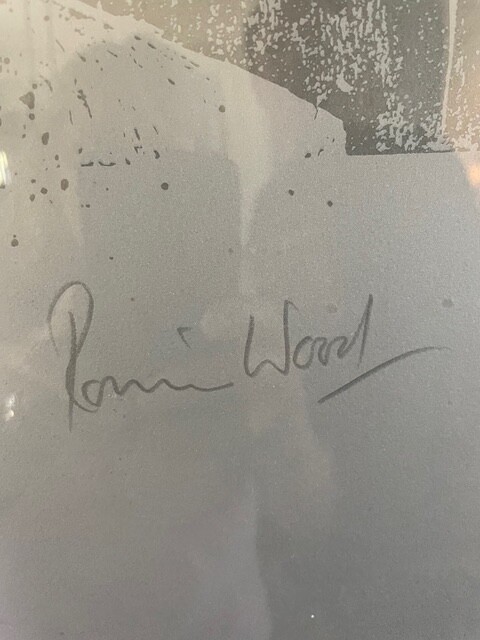 RONNIE WOOD ** RARE Keith Richards Monoprint Black/Blue/Metallic, c.1987 1of1 gallery