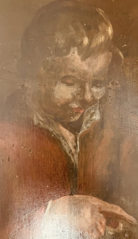 “Sweet Boy With His Kitten,” Dutch 17th Century Old Master, Artist Unknown,9x11” gallery