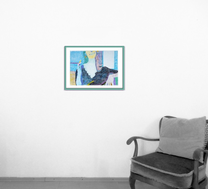 "Snake (U) - Look Again" / Framed Drawing / Framed Drawing gallery