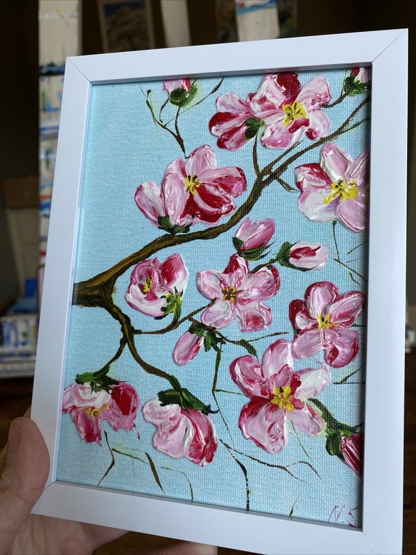 5/7 Acrylic Painting, Flowers,blossom Tree