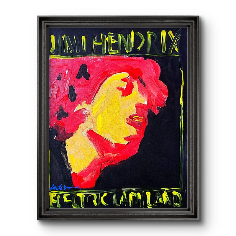 Original Art 11x14 Jimi Hendrix Neo Expressionist Canvas Contemporary Fine Art