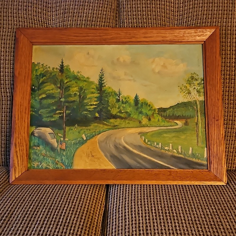 NY July of 58′ Original Painting On Canvas Signed by Artist 18.5″X14.5″ 1 of 1
