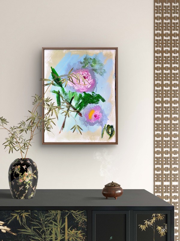 Abstract Pop Art Canvas Painting Modern Design 9x12 Paper gallery