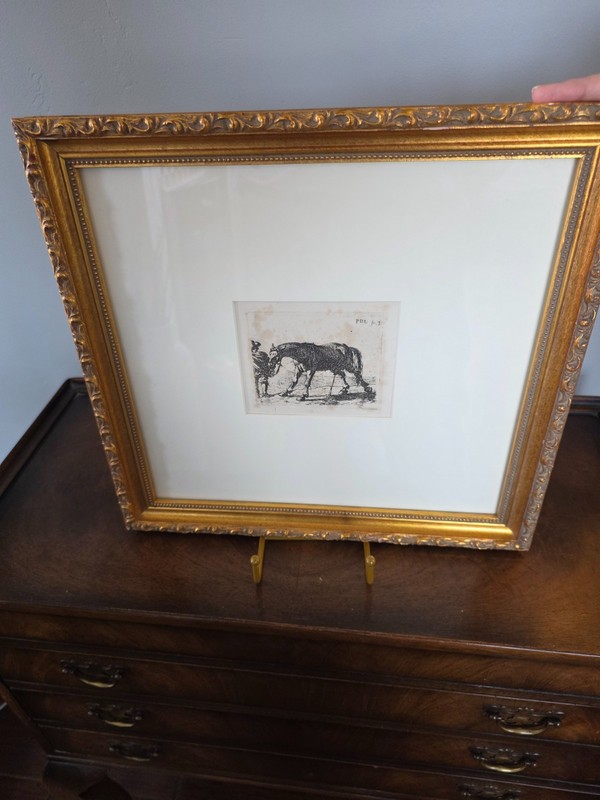 Engraving Pieter van Laer,1599-c 1642 Peeing Horse Holland gallery