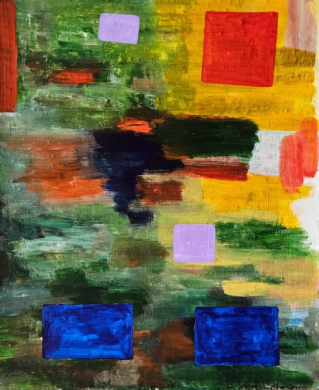 Abstract Painting Oil On Canvas Signed Canvas Hans Hofmann Handmade Art