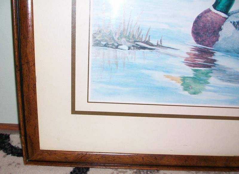 Erwin Rambow Framed Original Artwork of Wildlife Ducks in pond lake Signature gallery