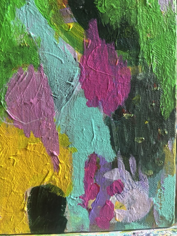 Debutant 11x14 ABSTRACT Flowers IMPRESSIONISM ORIGINAL Canvas gallery