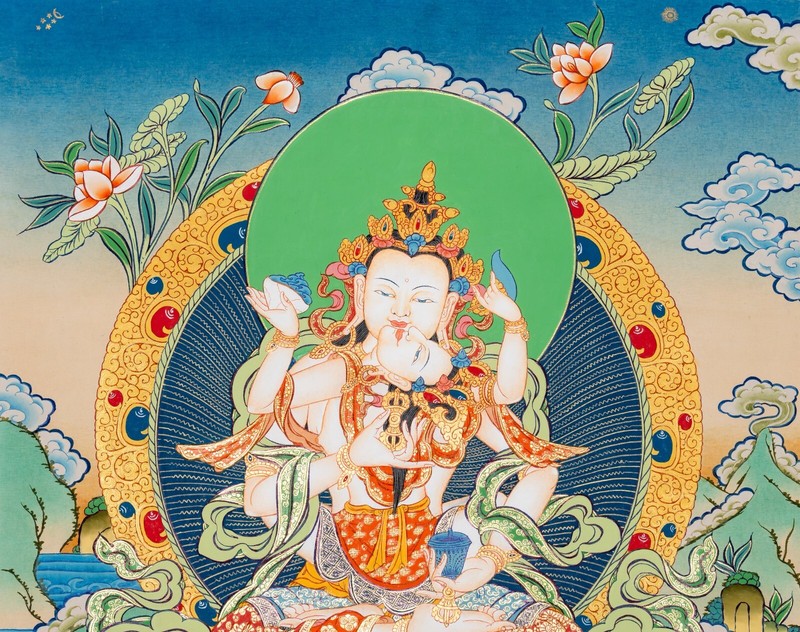 Diamond Heart Dorje Sempa Consort Thangka | Core of Compassionate Resolve Art gallery