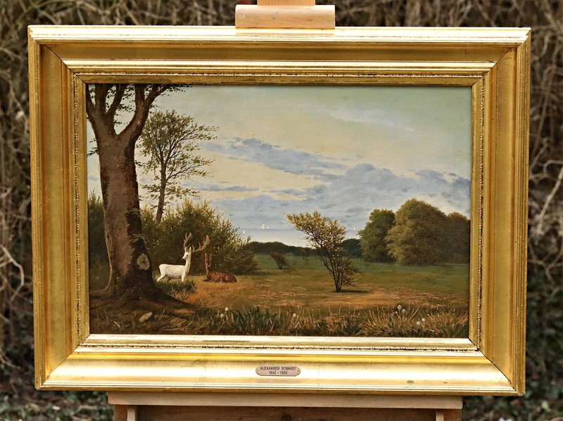 Alexander Schmidt – Signed Oil on Canvas Landscape Painting, Framed OOAK gallery