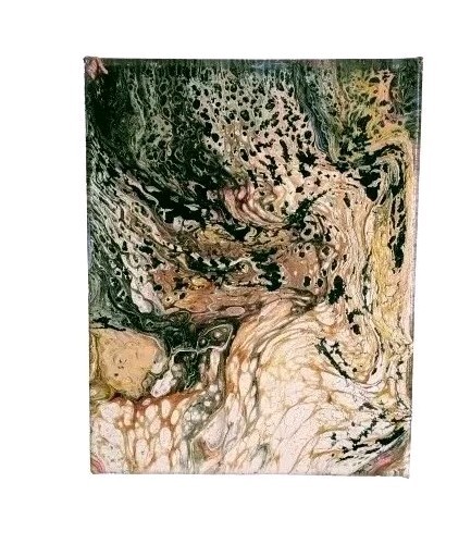 Studio Artists ORIGINAL Painting Fluid Art Pour On Canvas 8×10 Signed Acrylic