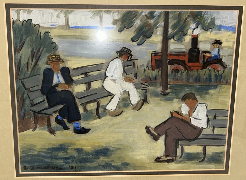 Elise Donaldson Chicago Woman Modernist Artist Social Realism WPA Era Gouache!!! gallery