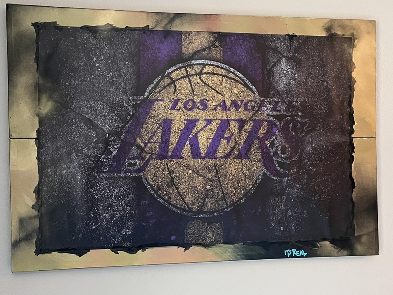 LA Lakers – Championship Abstract Pop Art Painting (24 X 36) Original