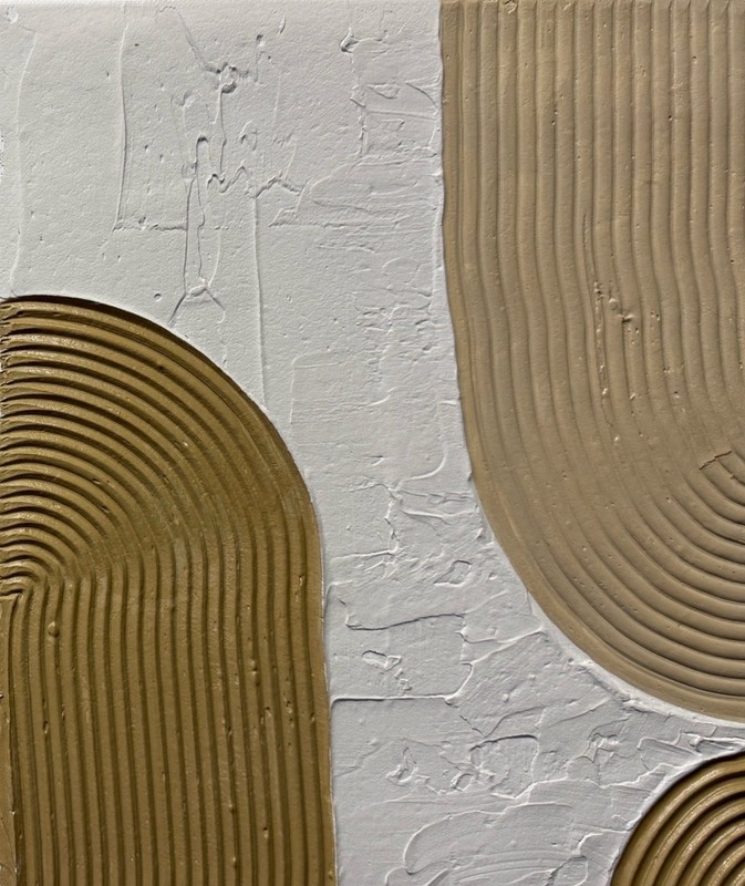 Original 3D Textured Art Set of 2 Neutral Wall Art 11x14 Tan White Abstract Boho gallery