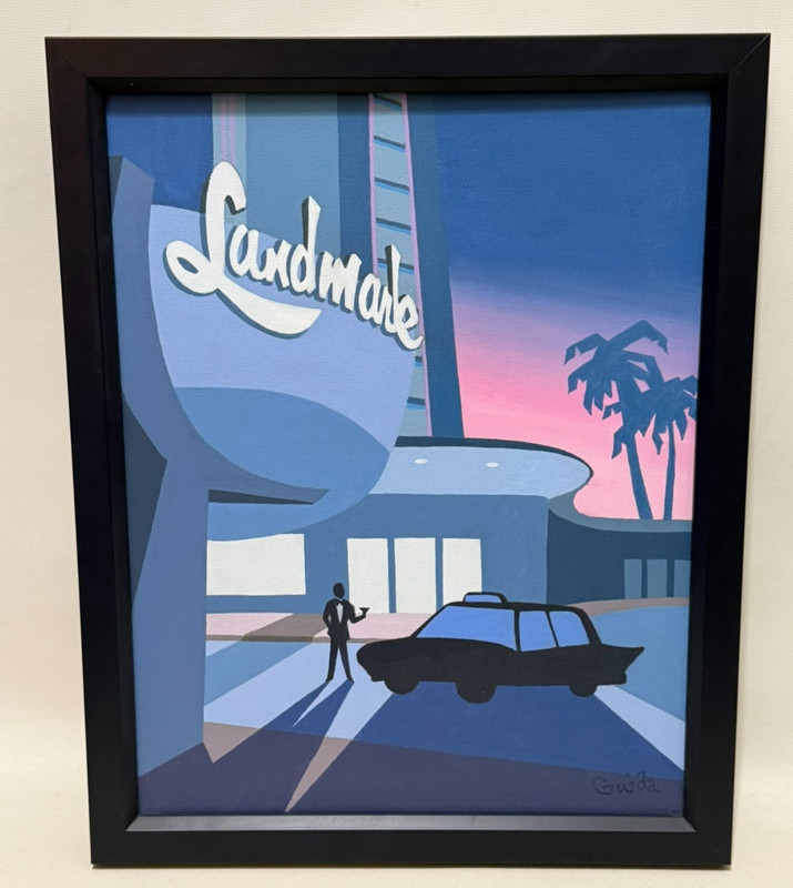 2014 "Outside The Landmark" Original Painting Casino Las Vegas Albert Guida gallery