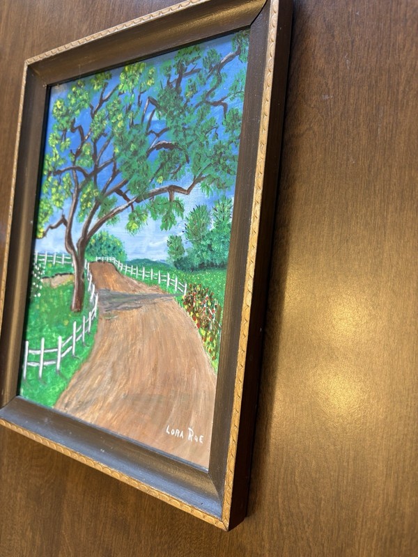 Original Acrylic Landscape - Bent Tree Over A Country Road - Artist: Lora Rae gallery