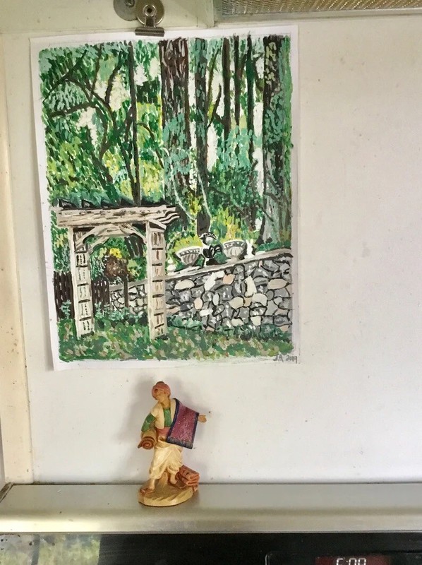 Authentic painting print by local artist Garden Arbor 11” x 14” new gallery