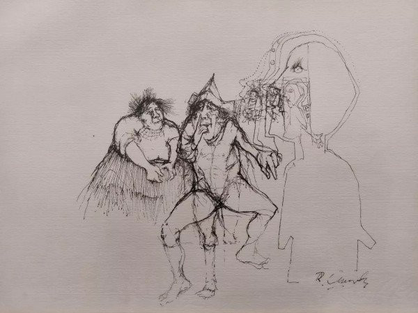 Roberto «Cachete» González – Tinta original – Figuras – Firmada