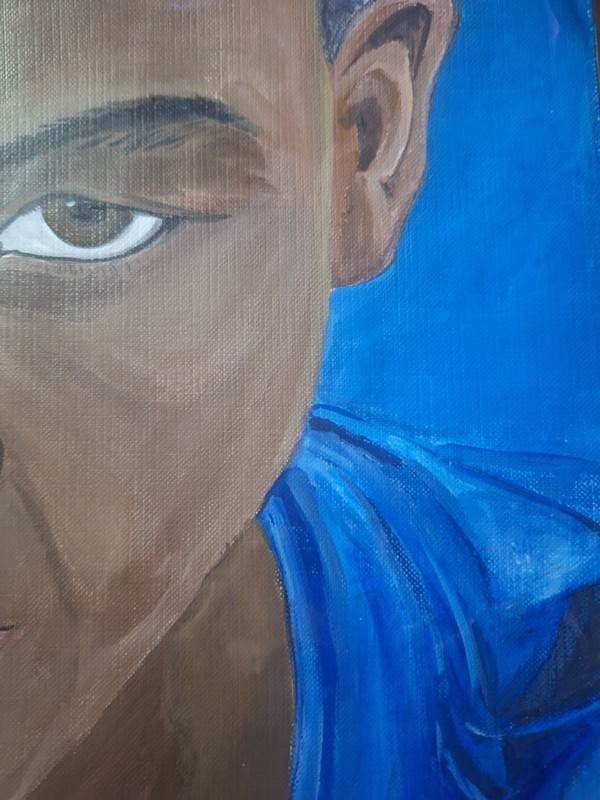 Contemporary Figurative Young Man Painting 9x12 In Acrylics gallery