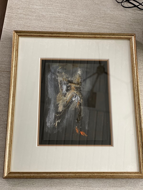 Vintage Framed 1950s - 60s Original ABSTRACT Painting gallery