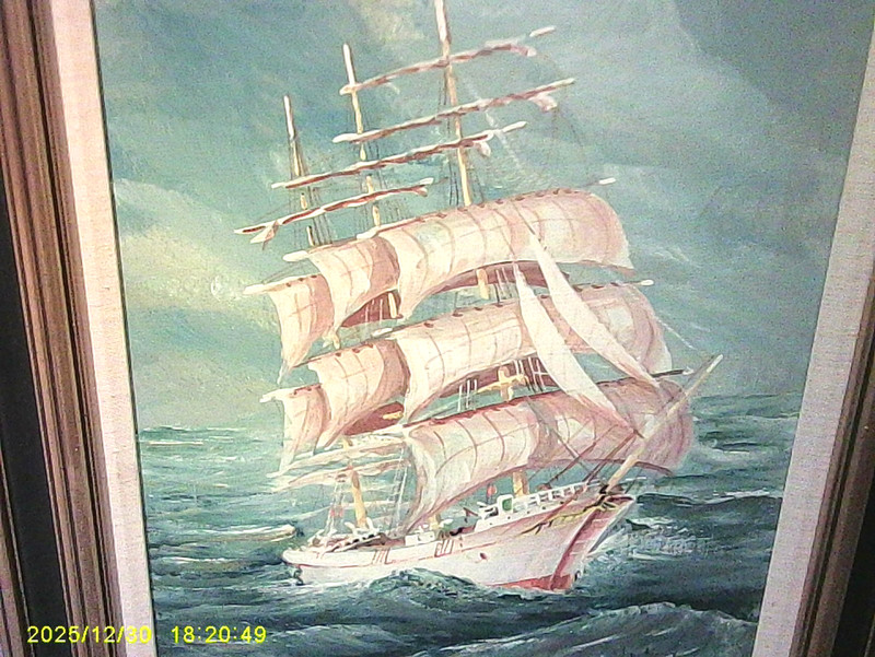 NAUTICAL SAILING SHIP MARITIME OCEAN ART 24X28 nice picture! gallery