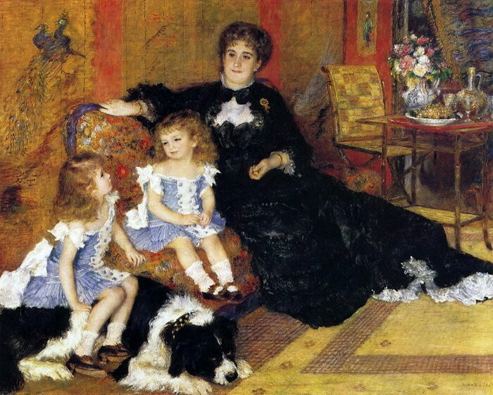 100% handmade oil painting Reproduction Madame charpentier and her Children