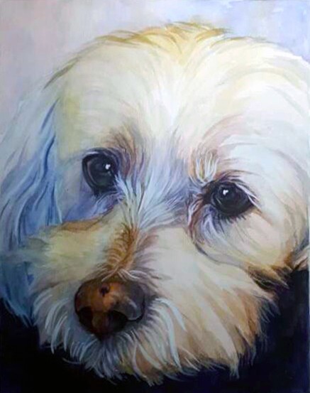 Pet Portrait from Photo 11x14" A3 Custom Realistic Painting, Christmas Gift gallery