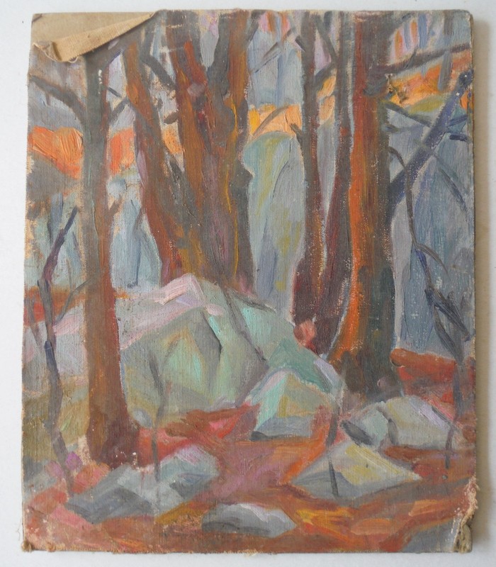 Vintage Original Oil on Board Painting by Prescott M Jones Rockport MA C8038
