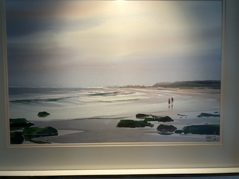 Original PNW Charles Mulvey Watercolor Coastal Naturalist Art 26"x19" gallery