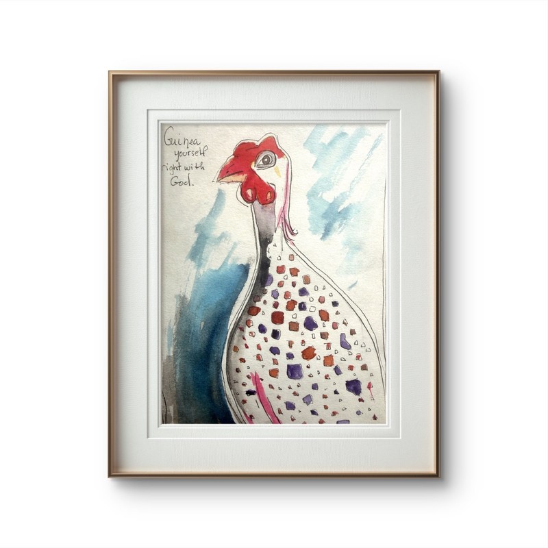 Abstract Bird 7″x10″ Original Watercolor on Paper Encouragement Spiritual Art