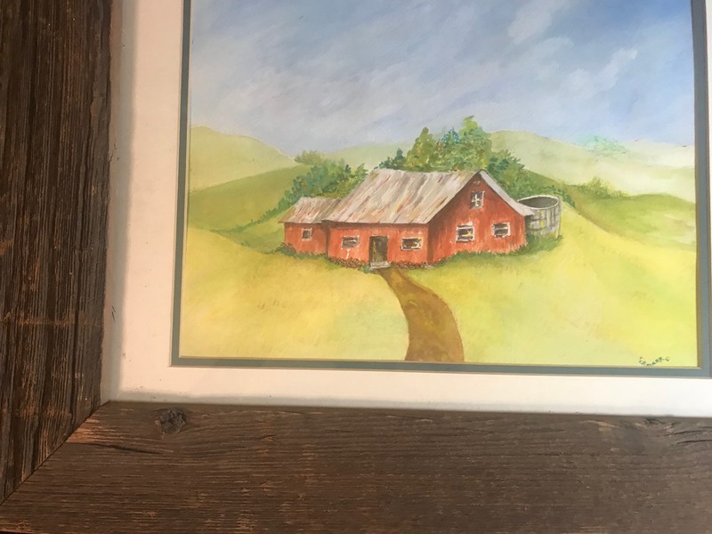 Vintage F.P Daar? "Farmhouse Scene" Watercolor Painting - Signed And Framed gallery