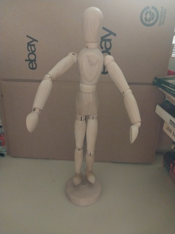 Ikea GESTALTA Artist Figure Mini Man Poseable Mannequin Natural Wood