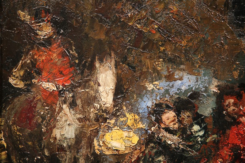 19th Century French Expressionism Painting Adolphe Monticelli Mascaraed Party gallery