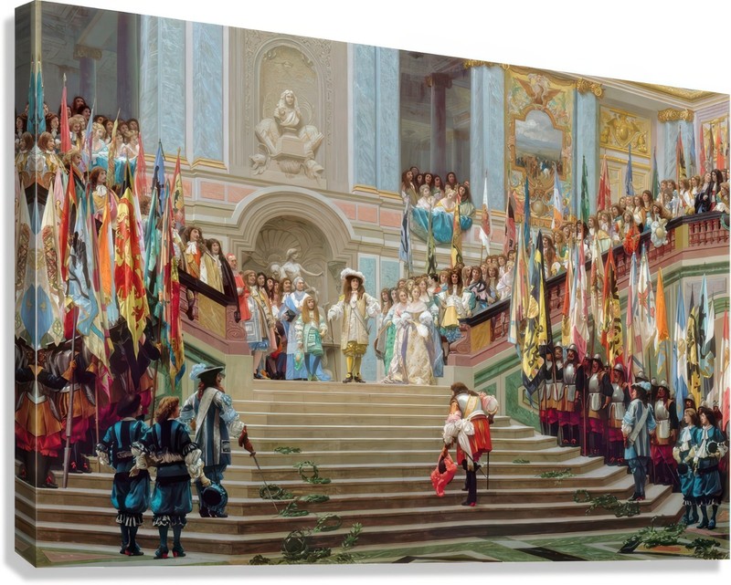 Reception Grand Count at Versailles Painting by Jean Leon Gerome Reproduction gallery