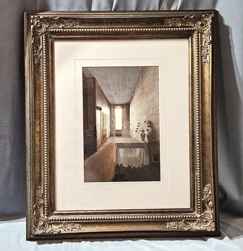 NORM DARWISH “THE TEA ROOM” HAND PAINTED PHOTOGRAPH FRAMED SIGNED LTD. ED.