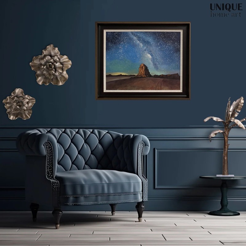 UniqueHomeArt Original Artwork Handmade Painting Wall Art Wood Frame 30 X 26in