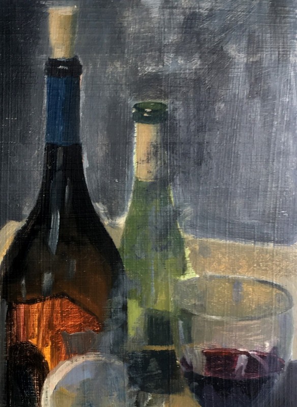 Cigars, Whiskey, and Vodka - Gift for Dad 20x16 in. Oil on panel HALL GROAT II gallery