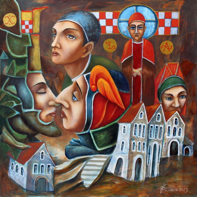 Original painting Oil canvas MODERN CONTEMPORARY ART by Vlad Pronkin 2023