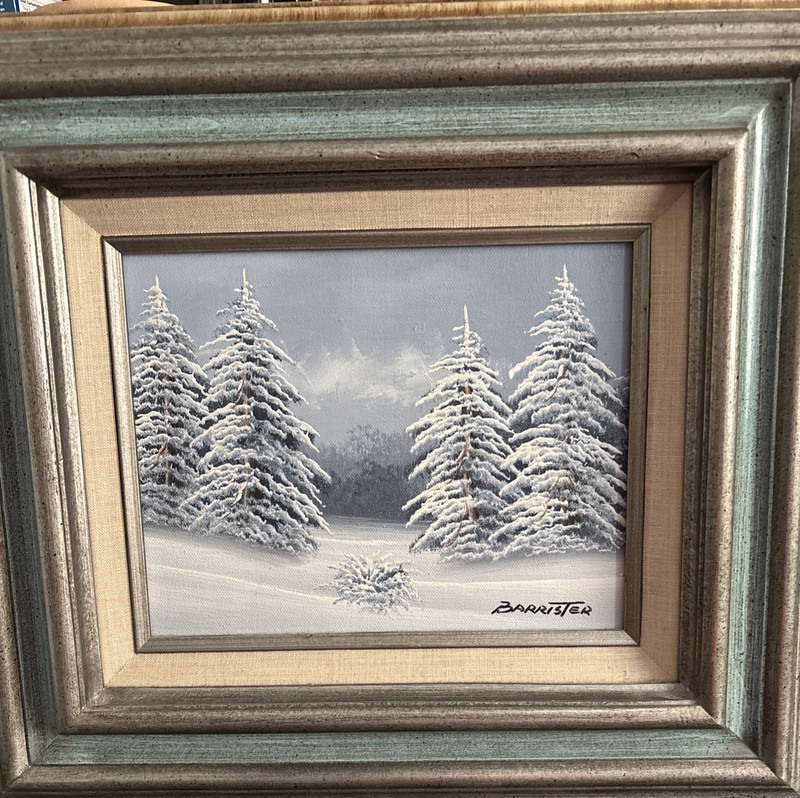 Antique oil painting Barrister Signed