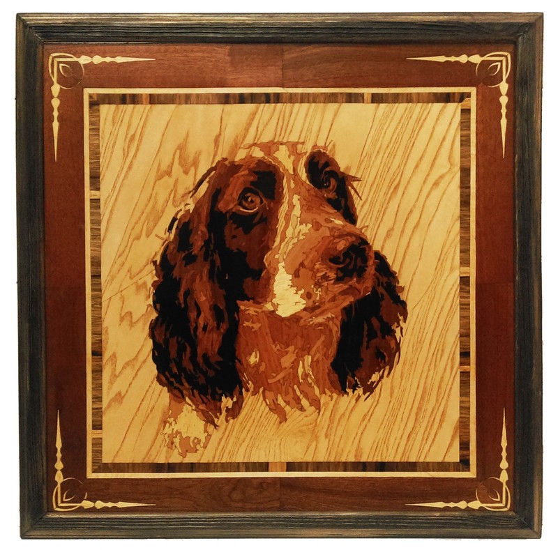 Cocker Spaniel dog portrait custom pet portrait wood art wall decor wooden panel